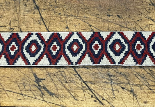 G Strap Designs - Welding Hood Replacement Strap Mini Color White and Red Diamond