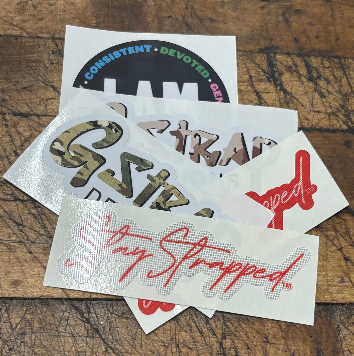 Stay Strapped™️ Camo G Strap Sticker Pack