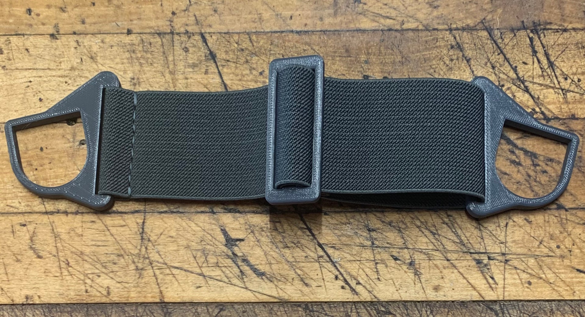 G Strap Designs - Welding Hood Replacement Strap - Ran Out of Black Special Colorway with a Dark Grey Strap and Dark Grey Hardware