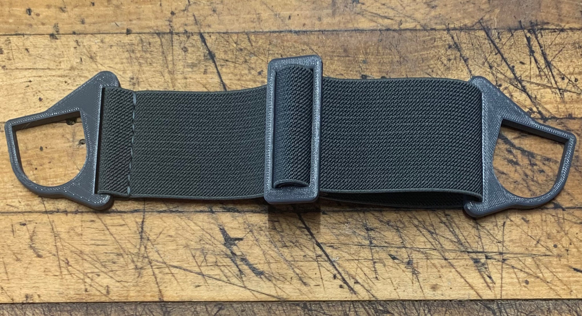 G Strap Designs - Welding Hood Replacement Strap - Ran Out of Black Special Colorway with a Dark Grey Strap and Dark Grey Hardware