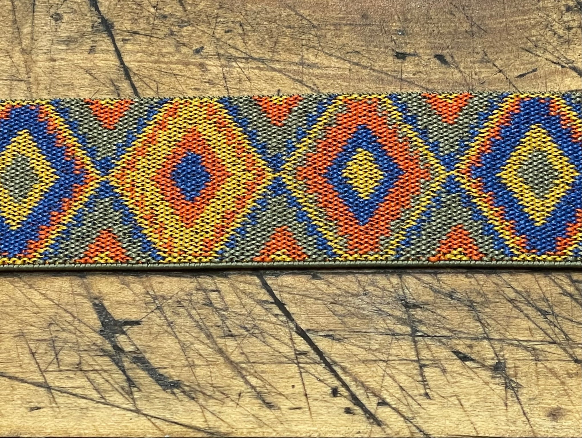 G Strap Designs - Welding Hood Replacement Strap Color Tan and Orange Diamond