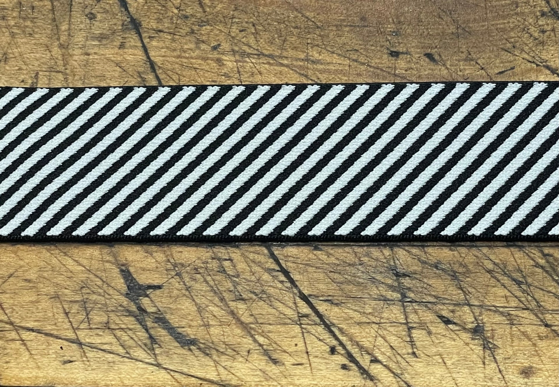 G Strap Designs - Welding Hood Replacement Strap Color Black and White Stripe Pattern