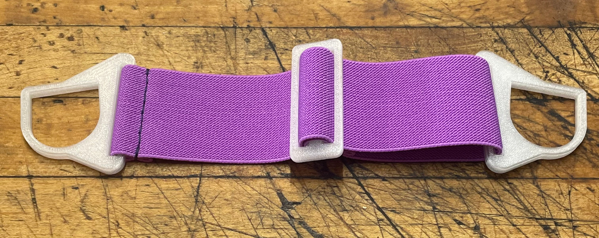 G Strap Designs - Welding Hood Replacement Strap - Snozberry Colorway with Purple Strap Frost Hardware 